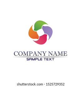 Community Care Logo People Icons In Circle Vector Concept Engagement Togetherness