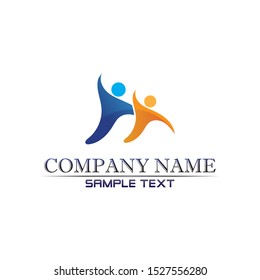 Community Care Logo People Icons In Circle Vector Concept Engagement Togetherness