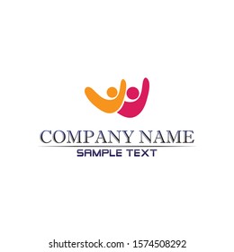 Community Care Logo People Icons In Circle Vector Concept Engagement Togetherness