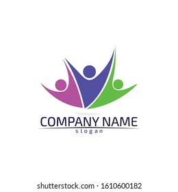 Community Care Logo People Icons In Circle Vector Concept Engagement Togetherness