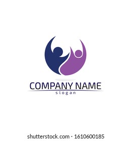 Community Care Logo People Icons In Circle Vector Concept Engagement Togetherness