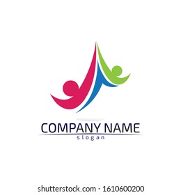 Community Care Logo People Icons In Circle Vector Concept Engagement Togetherness