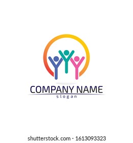 Community Care Logo People Icons In Circle Vector Concept Engagement Togetherness
