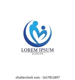 Community Care Logo People Icons In Circle Vector Concept Engagement Togetherness