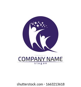 Community Care Logo People Icons In Circle Vector Concept Engagement Togetherness
