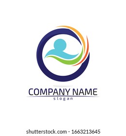 Community Care Logo People Icons In Circle Vector Concept Engagement Togetherness

