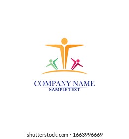Community Care Logo People Icons In Circle Vector Concept Engagement Togetherness