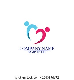 Community Care Logo People Icons In Circle Vector Concept Engagement Togetherness