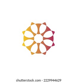 Community Care Logo People Icons In Circle Vector Concept.