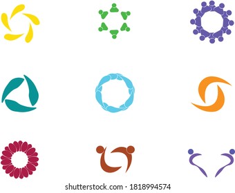 Community care logo template on white background