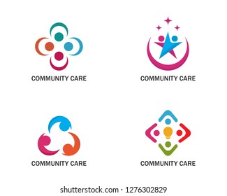 community care Logo template vector icon