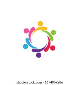vectores de plantilla de logotipo de atención comunitaria