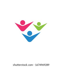 vectores de plantilla de logotipo de atención comunitaria