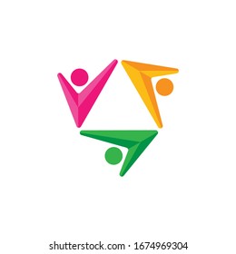 vectores de plantilla de logotipo de atención comunitaria
