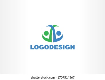 Community care Logo template vector design. People logo symbol