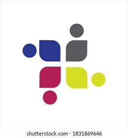 vector de plantilla de logotipo de cuidado de la comunidad - Vector