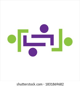 vector de plantilla de logotipo de cuidado de la comunidad - Vector
