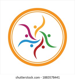 vector de plantilla de logotipo de cuidado de la comunidad - Vector