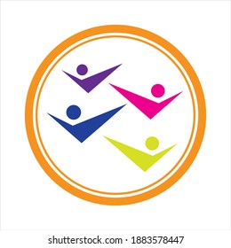 vector de plantilla de logotipo de cuidado de la comunidad - Vector
