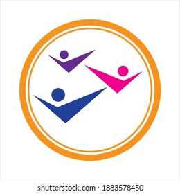 vector de plantilla de logotipo de cuidado de la comunidad - Vector
