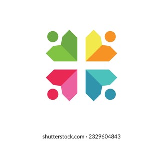 Community Care Logo-Vorlage Vektorsymbol