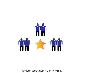 Community care logo vector illustration design - Vector
