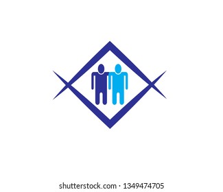 Community care logo vector illustration design - Vector
