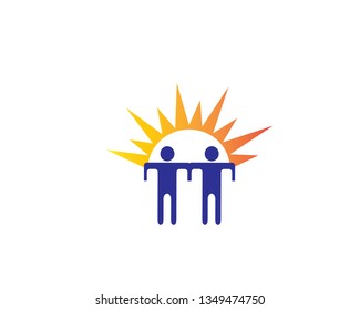 Community care logo vector illustration design - Vector
