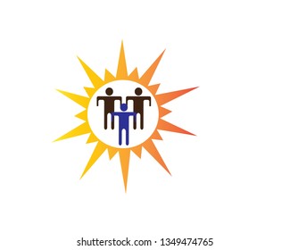 Community care logo vector illustration design - Vector
