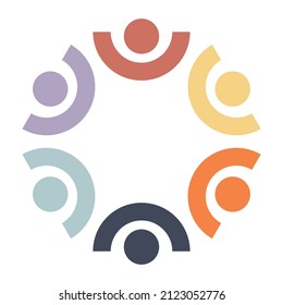 Community Care People, Network Social Unity And Teamwork Solidarity Concept Vector Logo