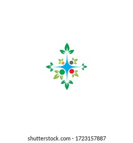 Community care, teamwork concept Logo illustration