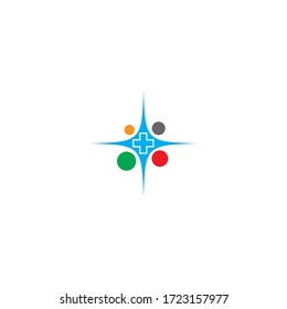 Community care, teamwork concept Logo illustration