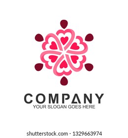 community care vector, people group, social relationship icon, charity symbol, human caring, kids and adoption logo, people teamwork, colorful and circular people logo design template