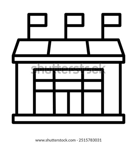 Community Center icon line vector illustration