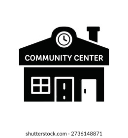 Community center icon vector illustration isolated