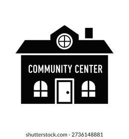 Community center icon vector illustration isolated