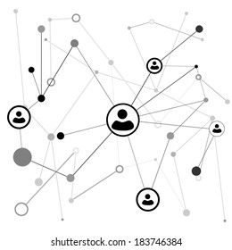 Community chain communicational concept. Vector illustration