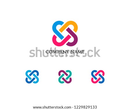 Community Chain Rainbow Logo Template