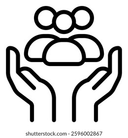 Community Charity Business icon illustration