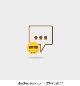 Community Chat. flat design. icon