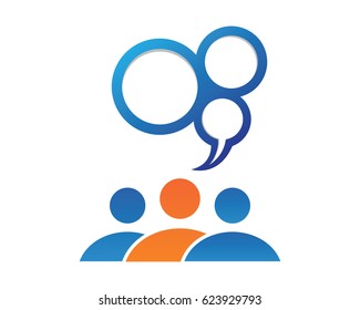 Community chat people logo