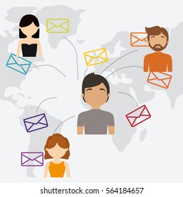 community communication world message vector illustration eps 10