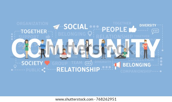 Community Concept Illustration Idea People Social Stock Vector (Royalty ...