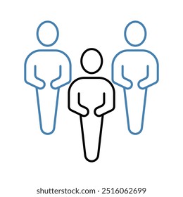 community concept line icon. Simple element illustration. community concept outline symbol design.