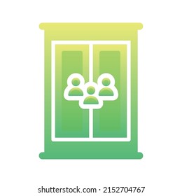 community cupboard gradient logo design modern template icon