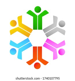 Community design inspiration vector template, Social relationship and icon, Adoption care logo concept, Icon symbol