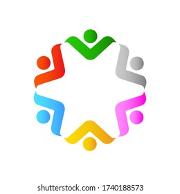 Community design inspiration vector template, Social relationship and icon, Adoption care logo concept, Icon symbol