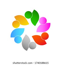 Community design inspiration vector template, Social relationship and icon, Adoption care logo concept, Icon symbol