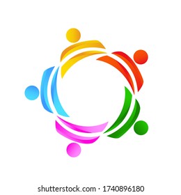 Community design inspiration vector template, Social relationship  and icon, Adoption care logo concept, Icon symbol