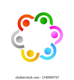 Plantilla vectorial de inspiración para el diseño comunitario, relación social e icono, concepto del logotipo del cuidado de la adopción, símbolo del icono